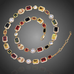 Náhrdelník s farebnými zirkónmi Santelliara