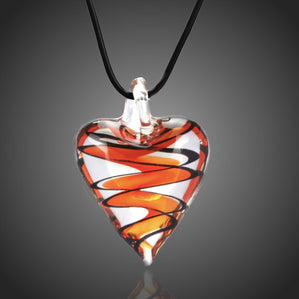 Náhrdelník Srdce Murano červené