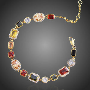 Náramok s farebnými zirkónmi Santellia