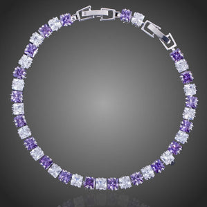 Náramok s fialovými zirkónmi Fiattelia