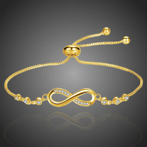 Náramok s krištáľmi Nekonečno zlatý