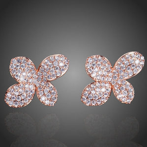 Náušnice kvety so zirkónmi Sharmittana