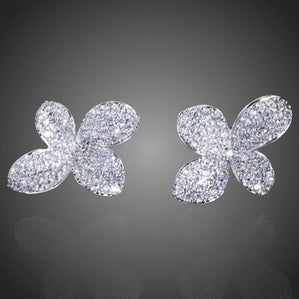 Náušnice kvety so zirkónmi Sharmitta