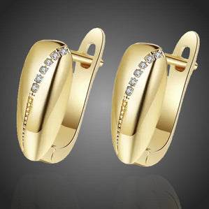 náušnice polkruhy so zirkónom