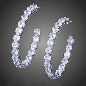 Náušnice polkruhy so zirkónmi Shinessa