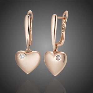 Náušnice srdcia so zirkónom LadySia