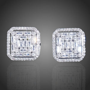 Náušnice kocky so zirkónmi Calledoss