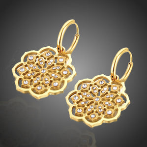 náušnice visiace kvety z chirurgickej ocele