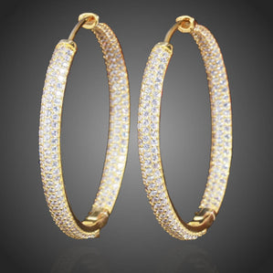 Náušnice kruhy so zirkónmi Rawenna