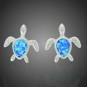 Náušnice modrý opal Phelle Turtle