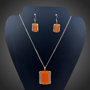 Set Arte sklenený oranžový obĺžnikový