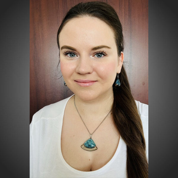 Set Arte sklenený tyrkys bublinkový výseč