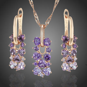 Set s fialovými krištáľmi Fiametinetta