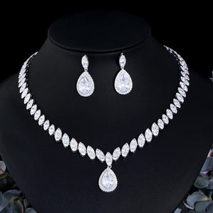 luxusný spoločenský a svadobný set bižutérie so zirkónmi