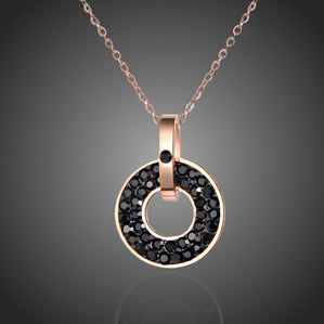 Náhrdelník kruh čierny ocel Sanellita