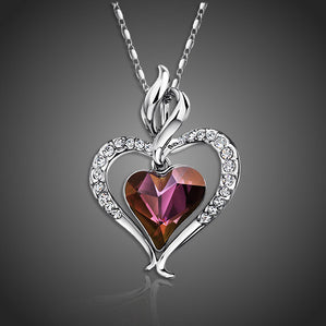Náhrdelník so srdcom Allora Magenta