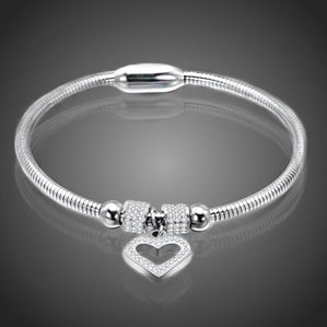 Náramok srdce z chirurgickej ocele Valentines