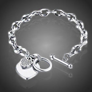 Náramok so srdcom z chirurgickej ocele Heartness