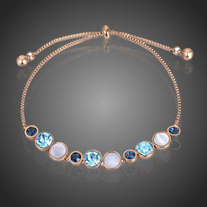 Náramo zk ocele s modrými krištáľmi Blueanny