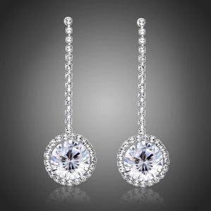 Náušnice dlhé so zirkónmi Tannia