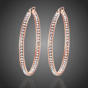 náušnice kruhy z chirurgickej ocele ružové pozlátené