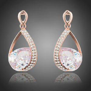 náušnice kvapky dlhé so zirkónmi