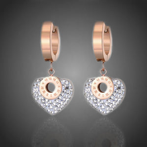 náušnice srdcia z chirurgickej ocele