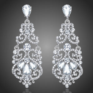 Náušnice veľké s krištáľmi Leonilda