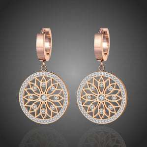 náušnice visiace kvety z chirurgickej ocele