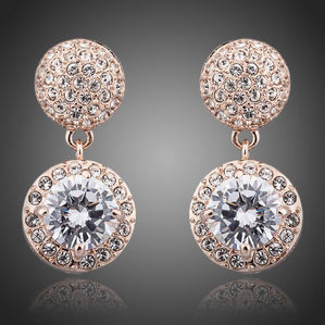 náušnice visiace so zirkónmi spoločenské