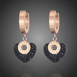 Náušnice srdcia ocel Loventias