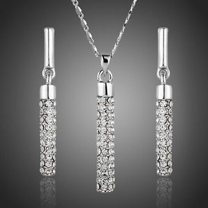 set so štíhlymi paličkami s krištáľmi